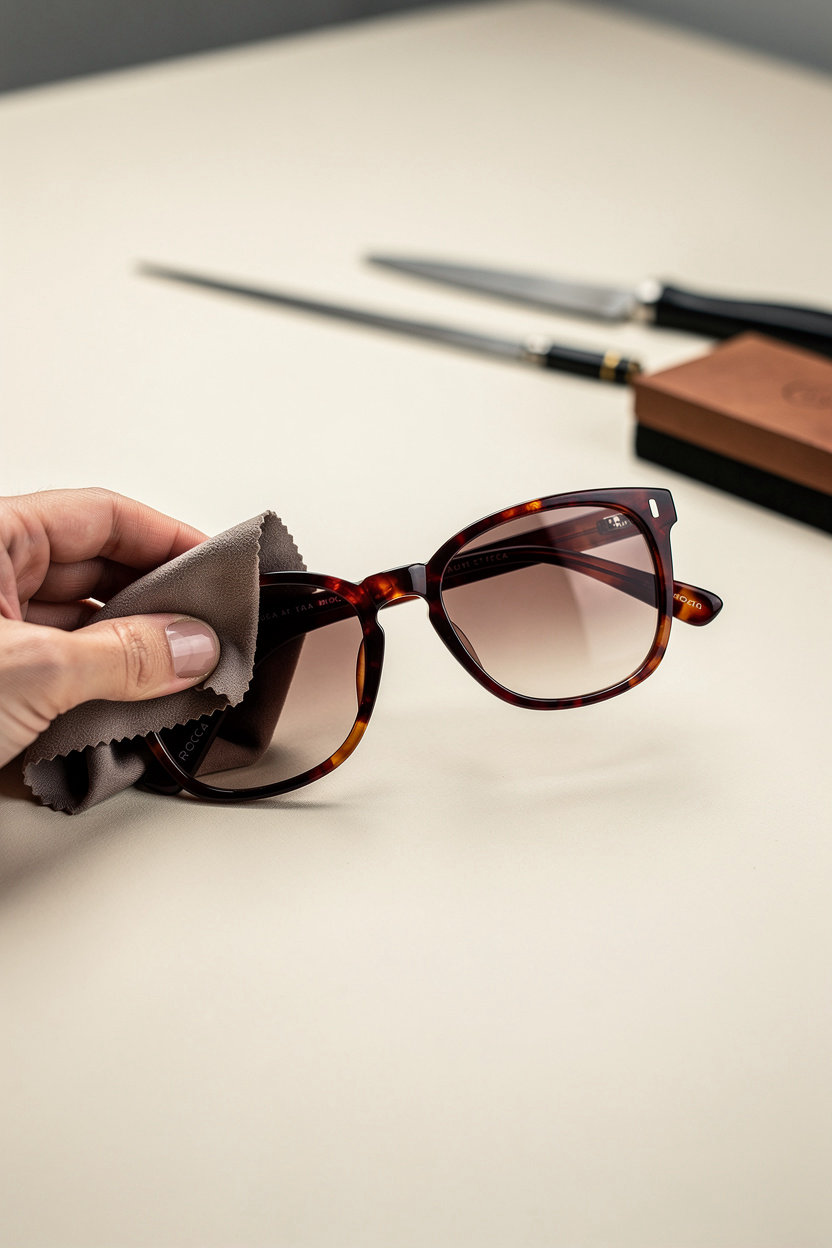 ROCICA hand-polished acetate frames showcasing luxury craftsmanship and premium eyewear design
